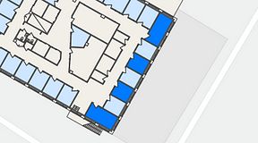 
							Planritning för FASTOFFICE Finlandsgatan 36, 4 privata rum, 51 m²