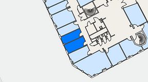 
							Planritning för Genetor K6, 2 privata rum, 21 m²