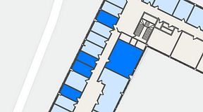 
							Planritning för Quick Office Älvsjö, 5 privata rum, 78 m²