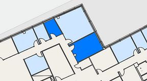 
							Planritning för Spaces Hyllie Vista, 2 privata rum, 32 m²