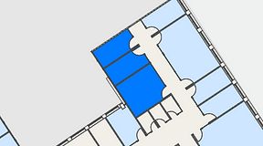 
							Planritning för C/O Torshamnsgatan 35, 3 privata rum, 43 m²