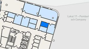 
							Planritning för United Spaces Nordenskiöldsgatan 24, 1 privata rum, 6 m²