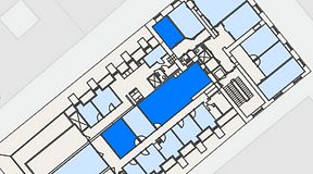 
							Planritning för Spaces Gamla Stan, 3 privata rum, 86 m²