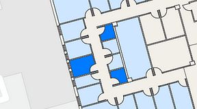 
							Planritning för Regus Lidingö, 3 privata rum, 13 m²