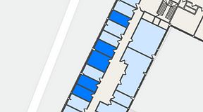 
							Planritning för Quick Office Älvsjö, 5 privata rum, 53 m²