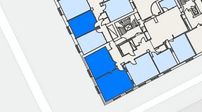 
							Planritning för iOffice Sveavägen, 3 privata rum, 83 m²