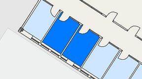 
							Planritning för Easy Office Skarpnäck, 2 privata rum, 16 m²