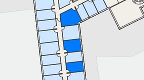 
							Planritning för Regus Rotsunda, 3 privata rum, 55 m²