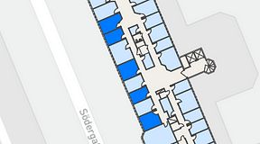 
							Planritning för Regus Helsingborg Södergatan, 5 privata rum, 62 m²