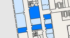 
							Planritning för Spaces Nordenskiöldsgatan, 5 privata rum, 73 m²