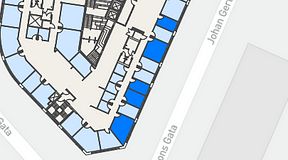 
							Planritning för Spaces Göteborg Gamlestan, 5 privata rum, 70 m²