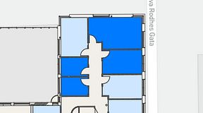 
							Planritning för Convendum Stampgatan 14, 4 privata rum, 61 m²