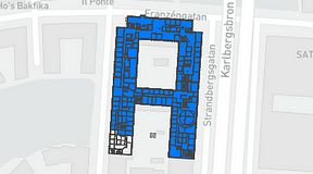 
							Planritning för THE WORKS Kungsholmen, 1 privata rum, 3460 m²