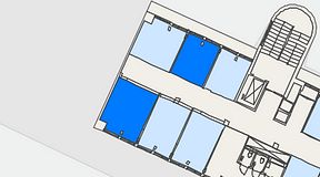 
							Planritning för Convendum Gävlegatan 16, 2 privata rum, 36 m²