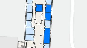 
							Planritning för Regus Triangeln Station, 4 privata rum, 56 m²