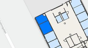 
							Planritning för Convendum Västra Järnvägsgatan 3, 2 privata rum, 25 m²