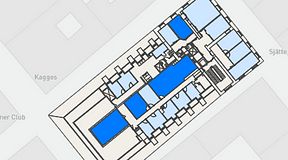 
							Planritning för Spaces Gamla Stan, 4 privata rum, 128 m²