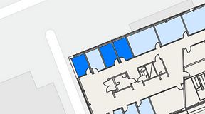 
							Planritning för Workopolis, 3 privata rum, 27 m²