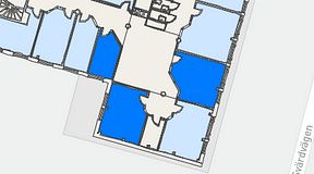 
							Planritning för Quick Office Danderyd, 3 privata rum, 50 m²