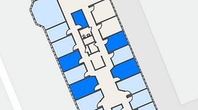 
							Planritning för Regus Helsingborg Södergatan, 5 privata rum, 57 m²