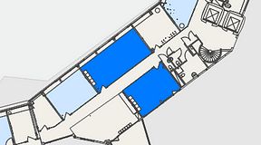 
							Planritning för Arena Läppstiftet, 2 privata rum, 63 m²