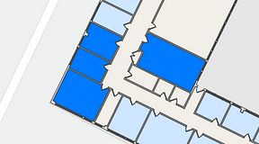 
							Planritning för Quick Office Älvsjö, 4 privata rum, 69 m²