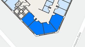 
							Planritning för Spaces Göteborg Gamlestan, 4 privata rum, 72 m²