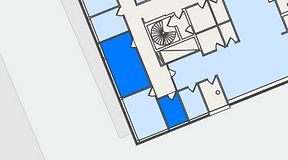 
							Planritning för Entreprenörsgatan Lindholmspiren, 2 privata rum, 34 m²