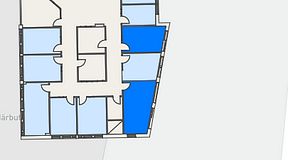 
							Planritning för Regus Täby, 2 privata rum, 28 m²