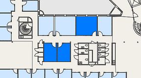 
							Planritning för Convendum Stampgatan 14, 3 privata rum, 35 m²