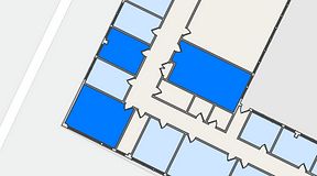 
							Planritning för Quick Office Älvsjö, 3 privata rum, 58 m²