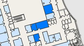 
							Planritning för United Spaces Östra Hamngatan, 4 privata rum, 50 m²