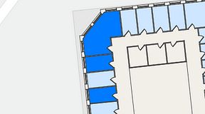 
							Planritning för QuickOffice Kista, 3 privata rum, 34 m²