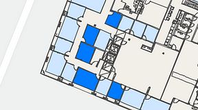 Planritning för Regus Östermalmstorg, 5 privata rum, 46 m²