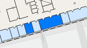 Planritning för THE WORKS Medborgarplatsen, 2 privata rum, 44 m²