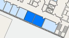 
							Planritning för Sanna Office Hub, 2 privata rum, 36 m²