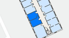 
							Planritning för Easy Office Bromma, 2 privata rum, 25 m²
