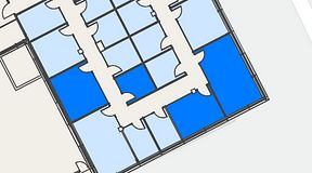 
							Planritning för Spaces Hyllie Vista, 4 privata rum, 73 m²