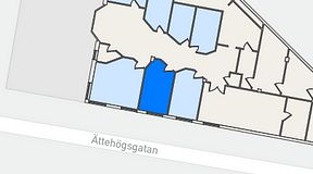 
							Planritning för Kontorshotell Triangeln, 1 privata rum, 16 m²