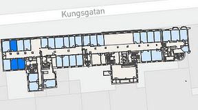 
							Planritning för Convendum Kungsgatan 9, 3 privata rum, 45 m²