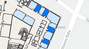 
							Planritning för Spaces Göteborg Gamlestan, 4 privata rum, 40 m²