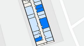 
							Planritning för FASTOFFICE Linta Gårdsväg, 4 privata rum, 70 m²