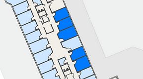 
							Planritning för Regus Helsingborg Södergatan, 5 privata rum, 60 m²