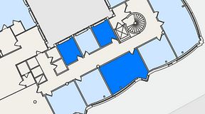 Planritning för iOffice Drottninggatan 33, 3 privata rum, 43 m²