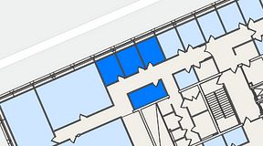 
							Planritning för Spaces Lindholmen, 3 privata rum, 34 m²