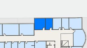 
							Planritning för Kontoret Globen, 2 privata rum, 25 m²