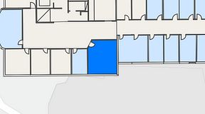 Planritning för Kontoret Globen, 1 privata rum, 20 m²