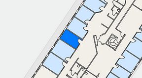 
							Planritning för Atmosfär Coworking, 1 privata rum, 9 m²