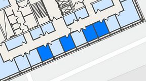 
							Planritning för Spaces Lindholmen, 4 privata rum, 32 m²