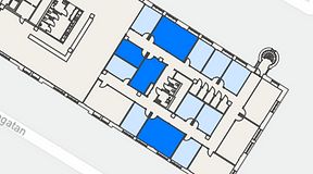 
							Planritning för Convendum Sundbyberg, 4 privata rum, 104 m²